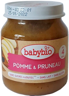 Babybio Pomme Pruneau 4m 130g