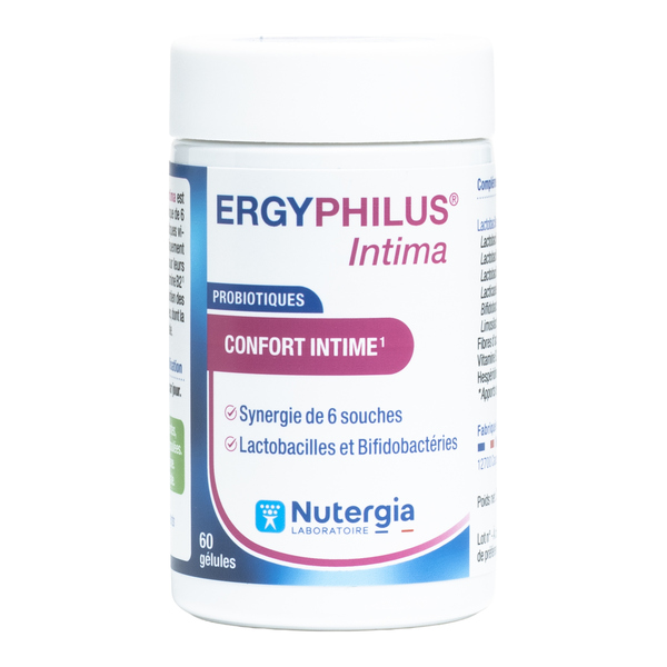 Ergyphilus Intima   Gelule. complement alimentaire a base de 6 souches probiotiques et vitamine B2  