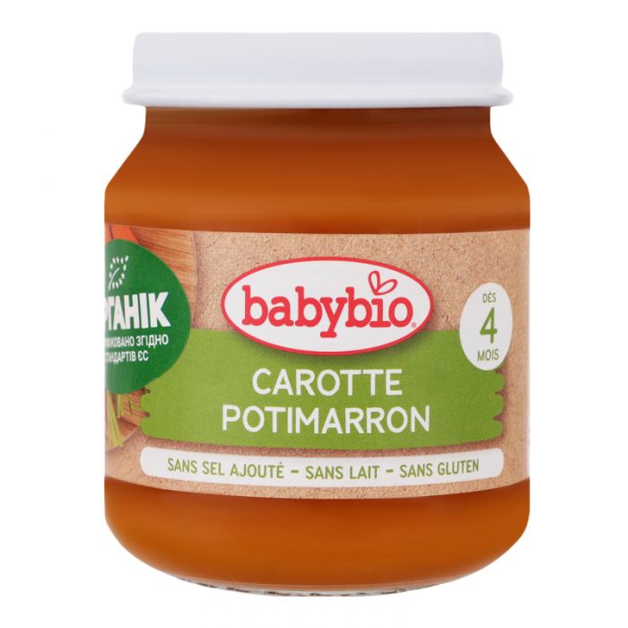 Babybio Potimarron Carotte 4m 130g