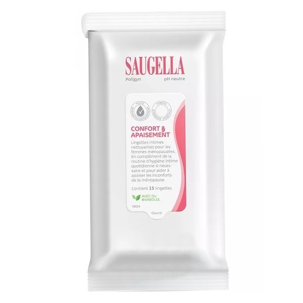 SAUGELLA LINGETTES CONFORT ET APAISEMENT X 15