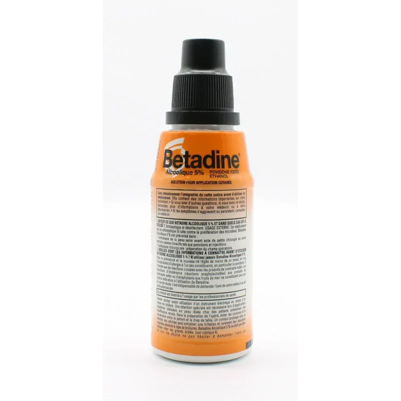 BETADINE ALCOOLIQUE 5% SOL 125ML.