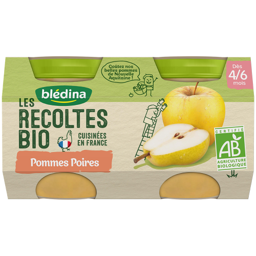 BLEDINA REC BIO COMPOT POMME2X130G