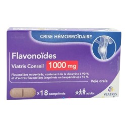 FLAVONOIDES 1 000MG VIATRIS CPR 18