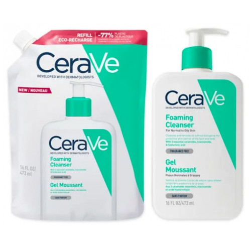 CERAVE GEL MOUSS A/IMPERF 473+RECH