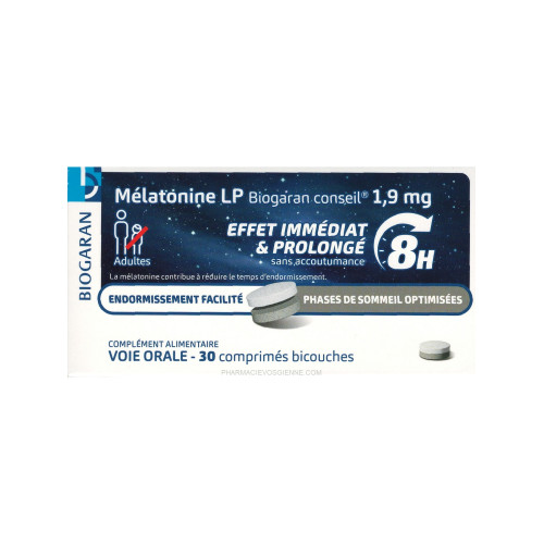 BIOGARAN MELATONINE LP 1,9MG CP 30