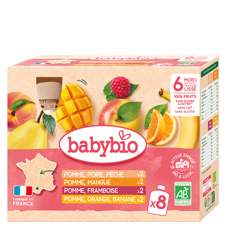 BABYBIO GOURD M/PARFUM FRUIT2 8X90