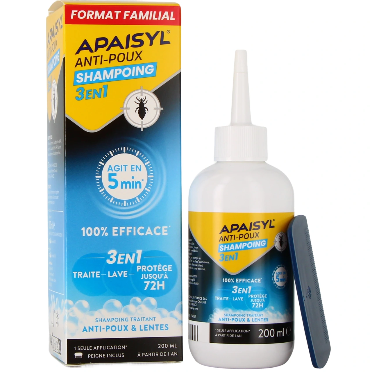 APAISYL A/POUX SH 3EN1 200ML