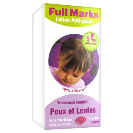 Full Marks Lotion Antipoux 5minutes 100ml + Peigne