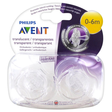 SUCET AVENT SILIC TRANSP 0-6M 2