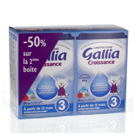 GALLIA CALISMA CROISS LAIT 800G X2
