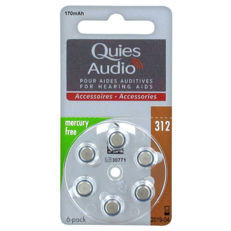 QUIES AUDIO Pile auditiv mod312 Plq/6