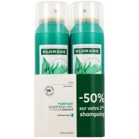 Klorane Shampooing Sec Seboregulateur Ortie Spray 150ml X2