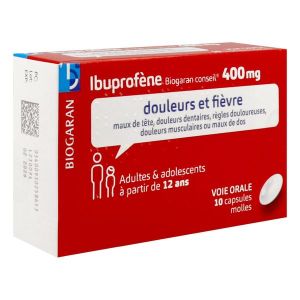IBUPROFENE 400MG BGR CONS CAPS 10