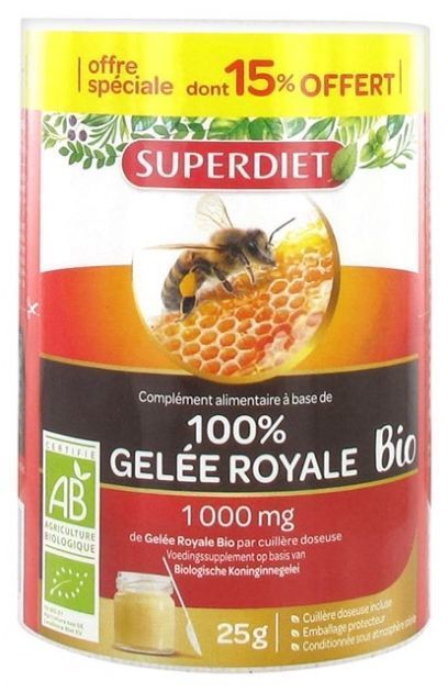 Superdiet Gelee Royale Bio 25g 15% Offert