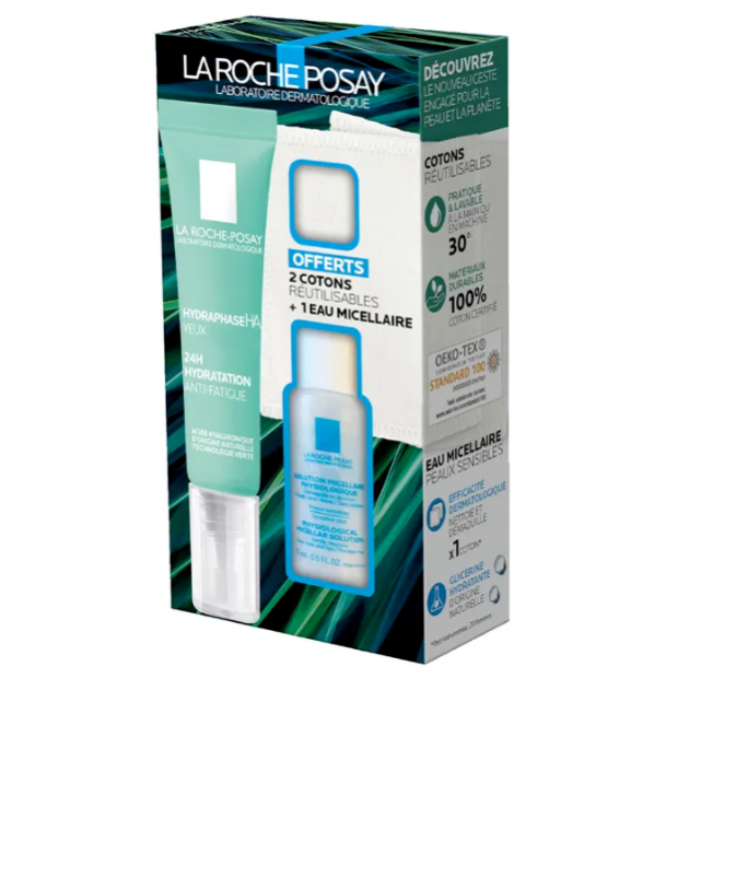 HYDRAPHASE HA YEUX 15ML+MICEL+COT