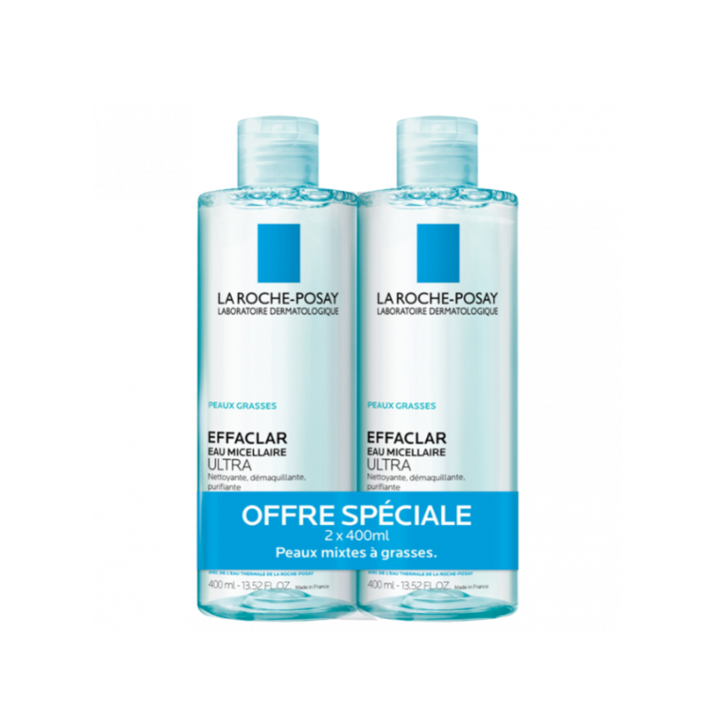 EFFACLAR EAU MICELL PURIF 400ML X2