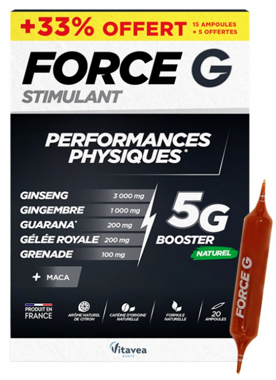 Vitavea Force g Stimulant Naturel Ampoule 20