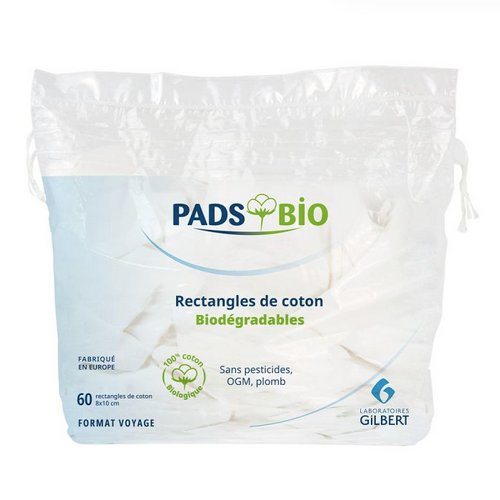 GILBERT PADS BIO COTON 8X10CM 60