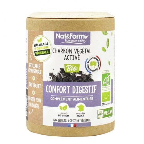 NAT&FORM BIO CHARBON VEG ACTIV 120