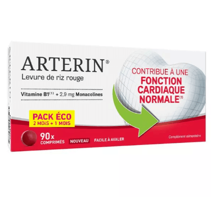 ARTERIN LEV RIZ ROUGE 2,9MG CPR 90
