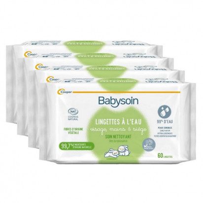 Cooper Babysoin Lingette A l'eau Sachet 60 X4