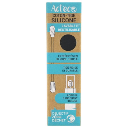 ACT'ECO COTON TIGE SILICONE BLEU