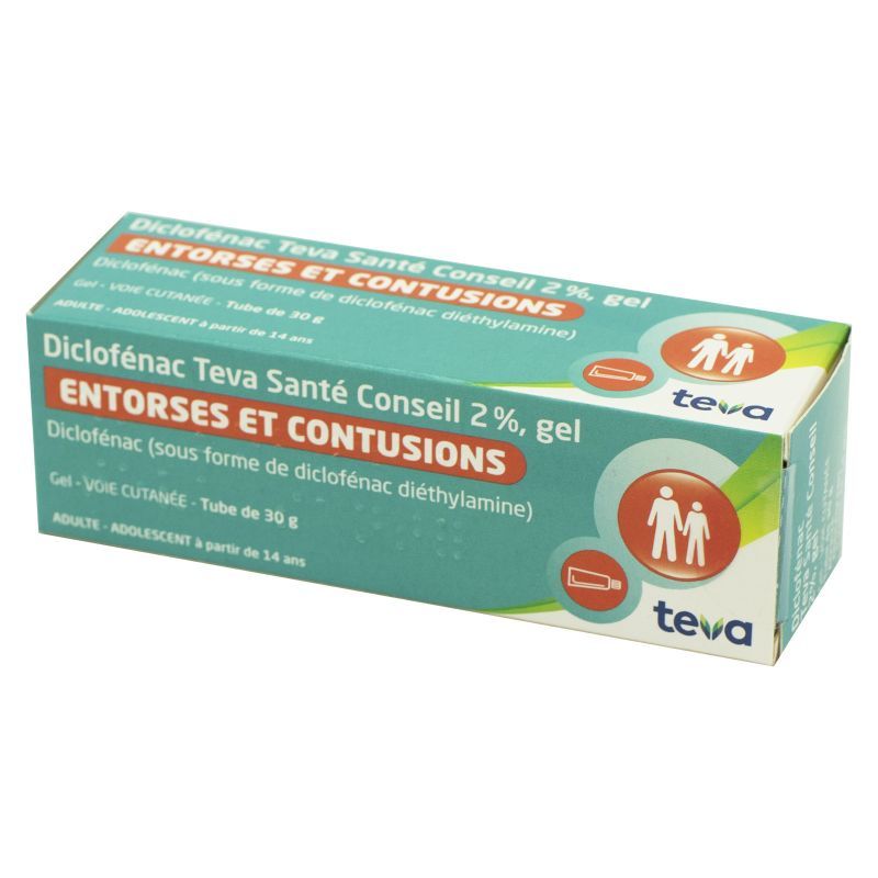DICLOFENAC 2% TEVA CONS GEL TUB30G
