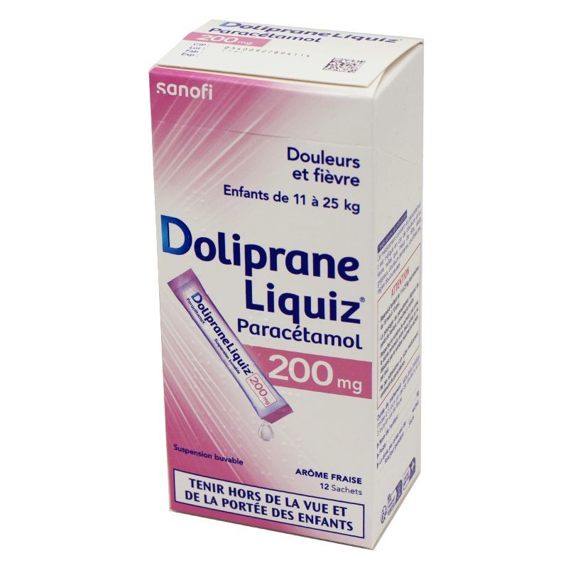 DOLIPRANELIQUIZ 200MG SACHET S/S12
