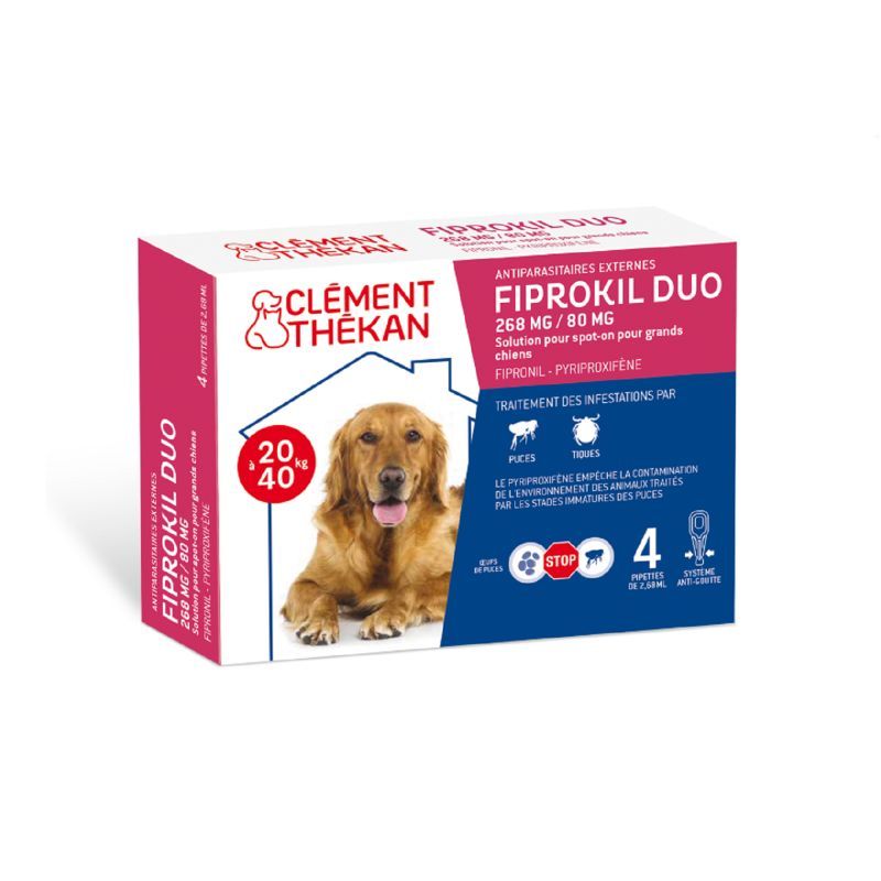 CLEM/THEK FIPROKIL DUO CHIEN 20-40