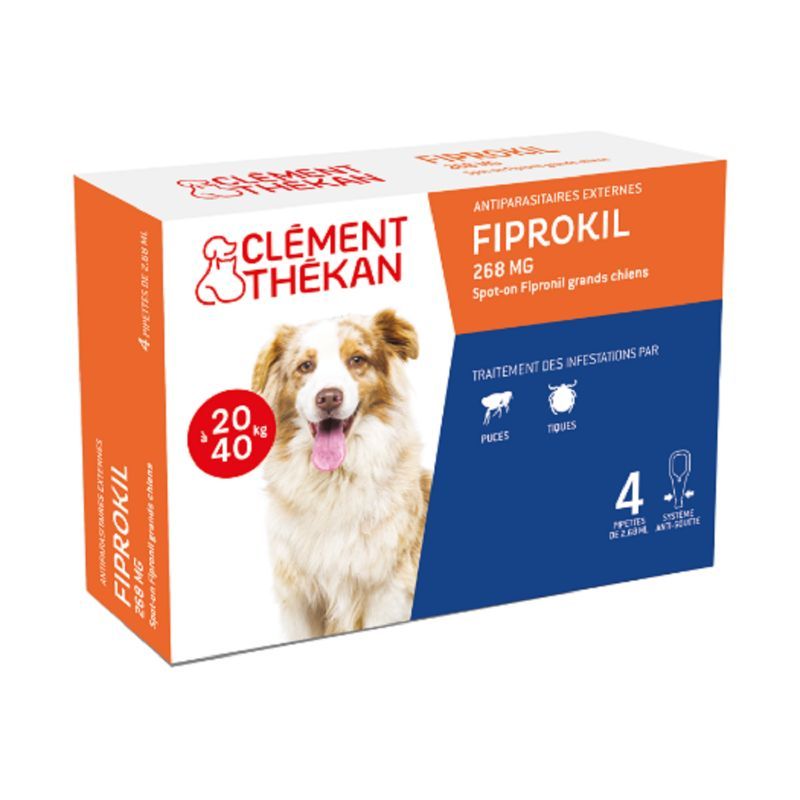Clement Thekan Fiprokil Spot On Chien 20/40kg X4