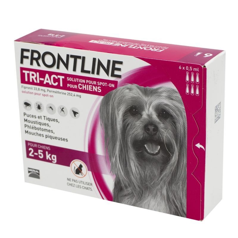 FRONTLINE TRI ACT CHIEN XS PIPET 6