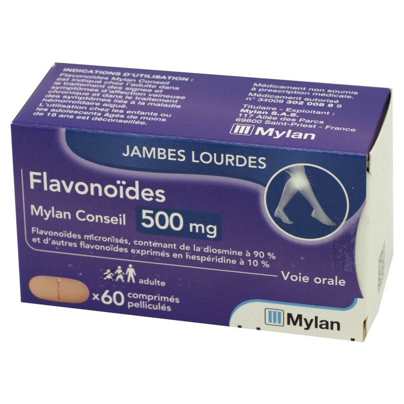 FLAVONOIDES 500MG VIATRIS CPR 60