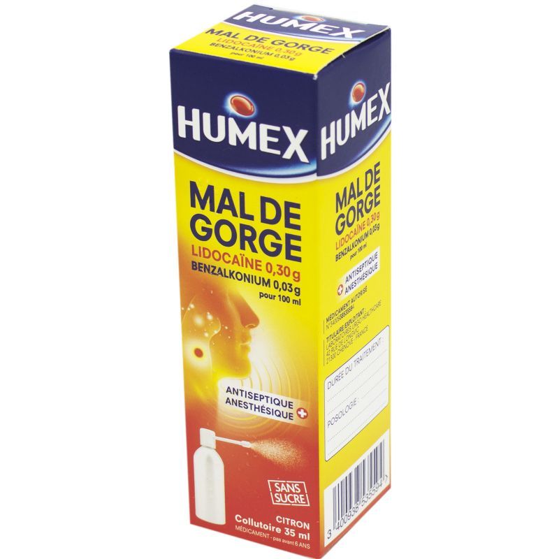 HUMEX MAL DE GORGE COLLUTOIRE 35ML