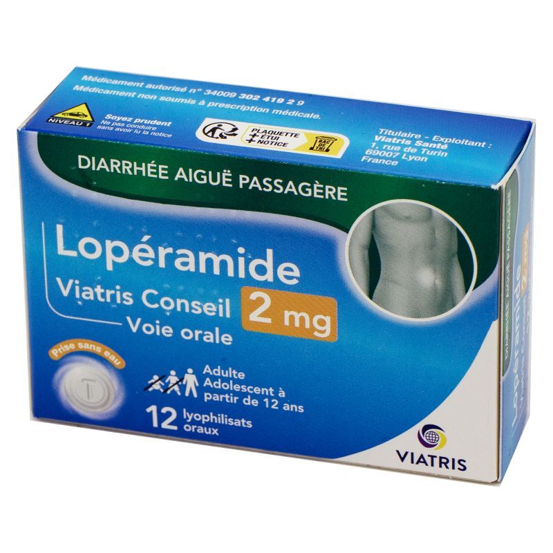 LOPERAMIDE VTS CONSEIL 2MG LYOC 12