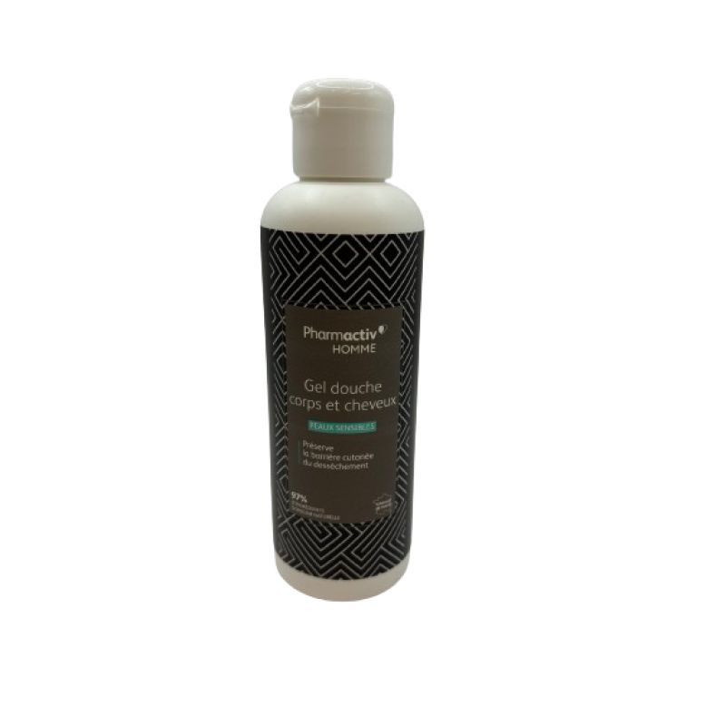 Pharmactiv Homme Gel Douche Corps Et Cheveux Peaux Sensibles 200ml