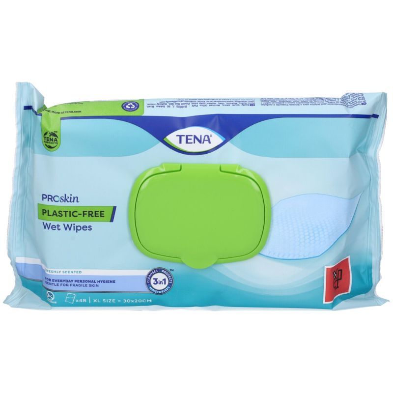 TENA WETWIPE LINGETTE S/PLAST 48