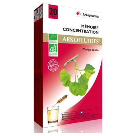 ARKOFLUIDE GINKGO BILOBA BIO AMP20