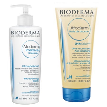 Bioderma Atoderm Intensive Baume 500ml + Huile De Douche 100ml