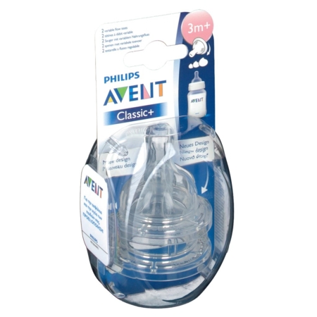 TETINE AVENT SILIC DEBIT VARIAB X2