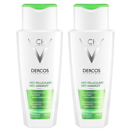 DERCOS SH A/PEL GRAS NORM 200MLX2