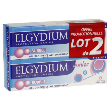 ELGYDIUM DENT JUNIOR BUBBLE 50MLX2