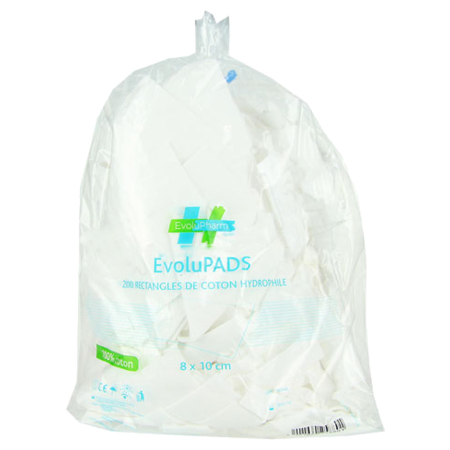 EVOLUPADS RECT COTON 8X10 200