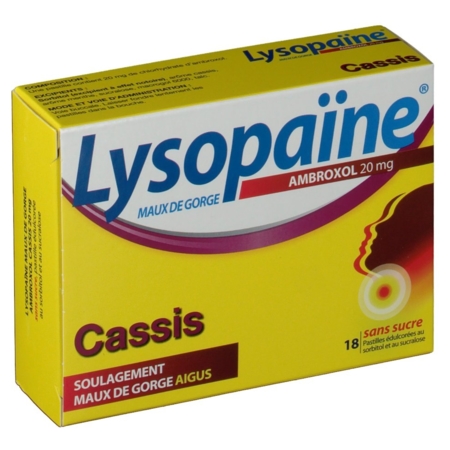 LYSOPAINE CASSIS 20MG S/S PAST 18