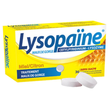 Lysopaine Sans Sucre Comprime A Sucer Miel Citron 18 X2