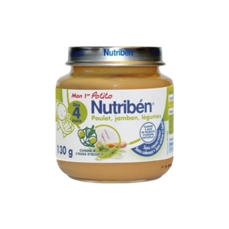Nutriben Potito Petit Pot Poul Jambon Legume 130g