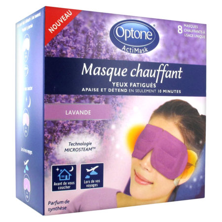 Optone Actimask Masque Chauffant Yeux Lavande 8
