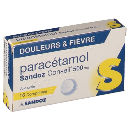 PARACETAMOL 500MG SDZ CONS CPR 16