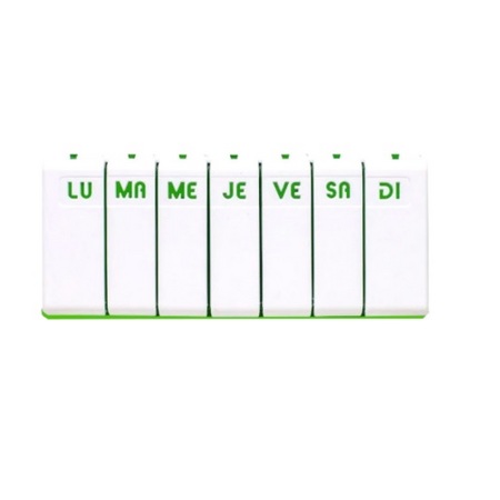 Pilbox Tempo Distributeur Hebdomadaire Vert
