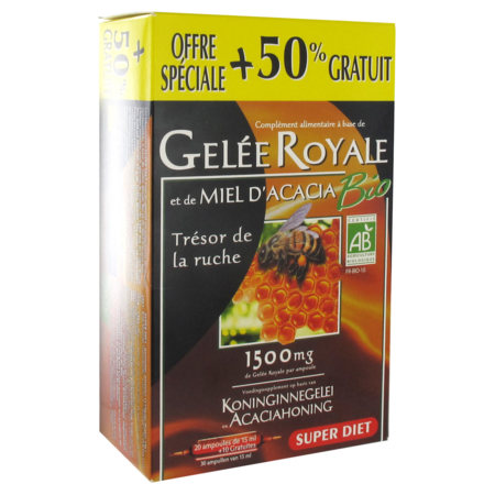 Superdiet Gelee Royale 1g5 Ampoule Buvable 30