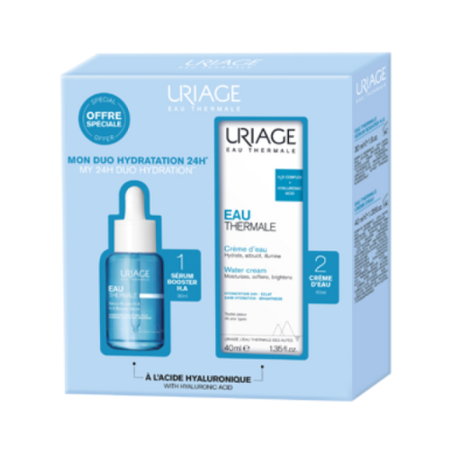 Uriage Coffret Eau Thermale Serum Booster Ha 30ml + Creme D'eau 15ml